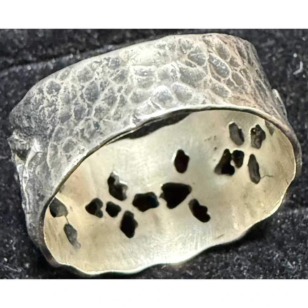 Sterling Silver Vintage Ornate Swirl Ring Size 10 Marked DT 925 Wide Band